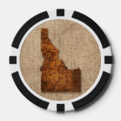 アイダホスパッドの地図 ポーカーチップ (正面)
