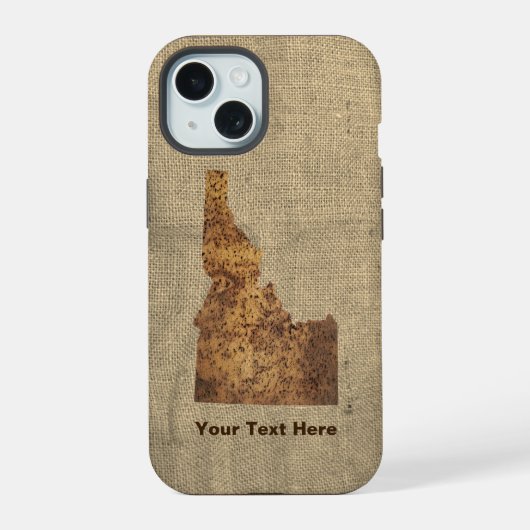 アイダホスパッドの地図 iPhone 15ケース (裏面)