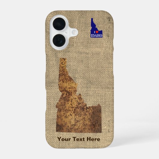 アイダホスパッドの地図 iPhone 16ケース (裏面)