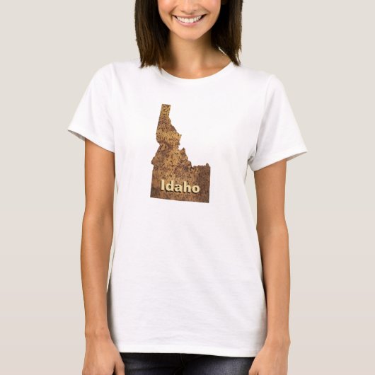 アイダホスパッドの地図 Tシャツ (正面)