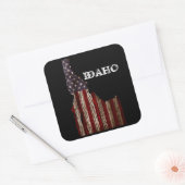 アイダホパトリオ燃えた木材CLR スクエアシール (封筒)