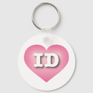 アイダホピンクフェードハート- I love ID キーホルダー