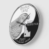 アイダホフェイク州クォーター ラージ壁時計 (傾斜)