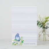 アイダホブルーの山ブルーバード州バードライニング 便箋 (スタンド正面)