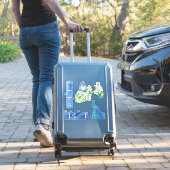 アイダホブルーバードシロリンガの花を探索 シール (スーツケースインサイチュ)