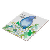 アイダホブルーバードシロリンガワイルドフラワー大好き タイル (側面)