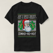 アイダホホーおもしろいクリスマスSanta Chaps Gift Tシャツ (デザイン正面)