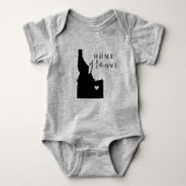 アイダホホームグロウン州ティー ベビーボディスーツ (正面)
