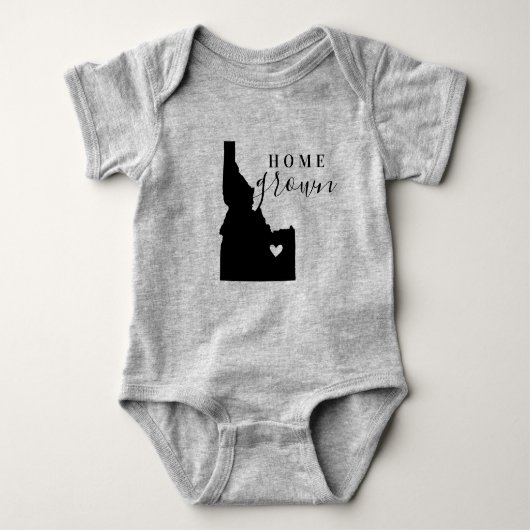 アイダホホームグロウン州ティー ベビーボディスーツ (正面)