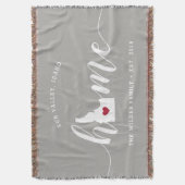 アイダホホーム州 パーソナライズされた スローブランケット (正面縦)