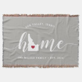 アイダホホーム州 パーソナライズされた スローブランケット (正面)