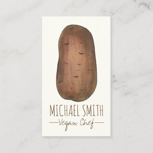 アイダホポテトベジタリアンビーガン農家ガーデンシェフ 名刺 (正面)