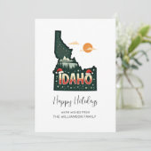 アイダホマップハッピーホリデーズフラットホリデーカード シーズンカード (スタンド正面)