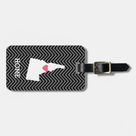 アイダホマップホーム州ラヴカスタムィズハート ラゲッジタグ