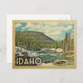 アイダホヴィンテージトラベルスノーウィー自然 ポストカード (正面/裏面)