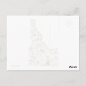 アイダホヴィンテージ写真地図アンティーク州図 ポストカード (裏面)