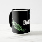 アイダホ低音 – ここ釣り好き – 印象的なアイダホ マグカップ (正面左)
