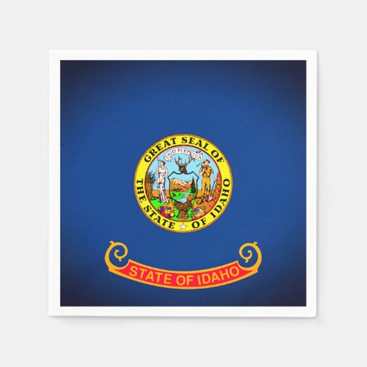 アイダホ国旗の州紙パーティーナプキンス スタンダードカクテルナプキン (正面)