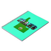 アイダホ地図、印章と写真文字 ノートブック (左側)