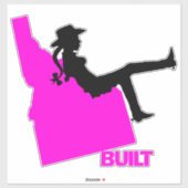 アイダホ女性のカーボーイビニルデカール シール (シート)