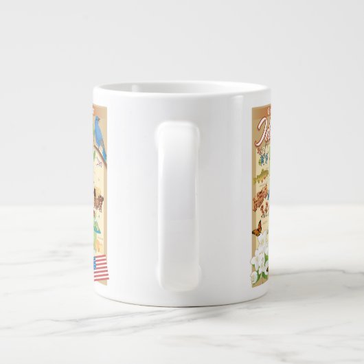 アイダホ州からの挨拶 ジャンボコーヒーマグカップ (裏面)