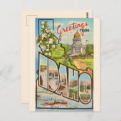 アイダホ州のご挨拶 ポストカード (正面/裏面)