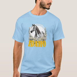 アイダホ州のアパラルーサ+ボーダーTシャツ Tシャツ