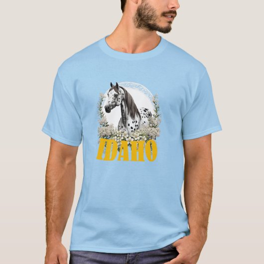 アイダホ州のアパラルーサ+ボーダーTシャツ Tシャツ (正面)