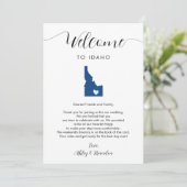 アイダホ州のウェディング歓迎レター行程表 (スタンド正面)