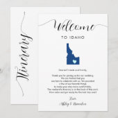 アイダホ州のウェディング歓迎レター行程表 (正面/裏面)