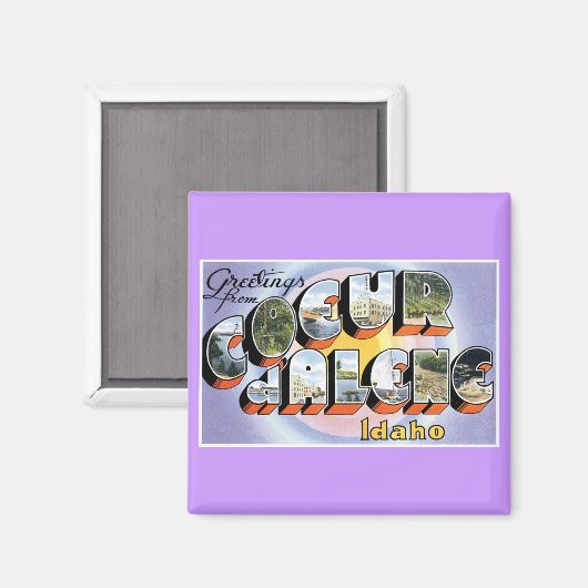 アイダホ州のコーダレンからのご挨拶！ マグネット (正面/裏面)