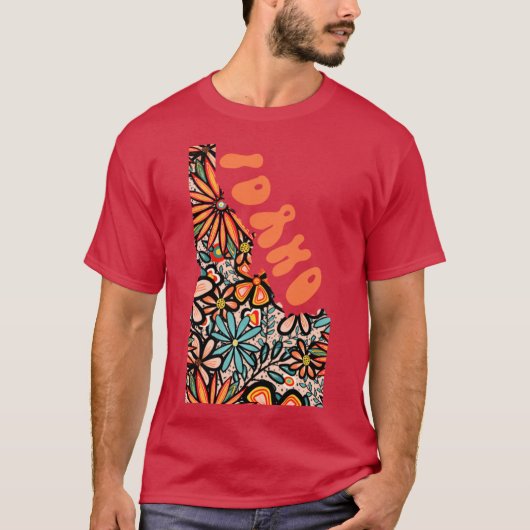 アイダホ州のデザインアーティストがデザインしたイラスト Tシャツ (正面)