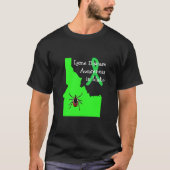 アイダホ州のマダニTシャツ ライム病啓発 Tシャツ (正面)