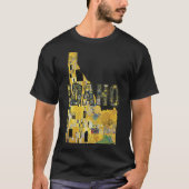 アイダホ州の地図と文字 Tシャツ (正面)