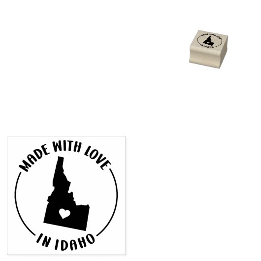 アイダホ州の小規模企業で愛をこめて作られた。 ラバースタンプ (押印)