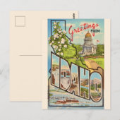 アイダホ州の挨拶 ポストカード (正面/裏面)