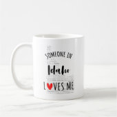 アイダホ州の誰かが私を愛しているマップ・コーヒー・マグ コーヒーマグカップ (左)