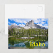 アイダホ州の風景の山の絵葉書からのご挨拶 ポストカード (正面/裏面)