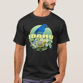 アイダホ州の鳥の花のオーバーサイズ Tシャツ