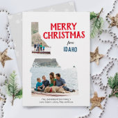 アイダホ州の2枚の写真で楽しいクリスマス シーズンカード
