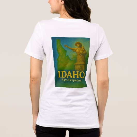 アイダホ州アートTシャツ - トライブレンドTシャツ (裏面)
