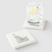 アイダホ州イラストレーション ストーンコースター (横)