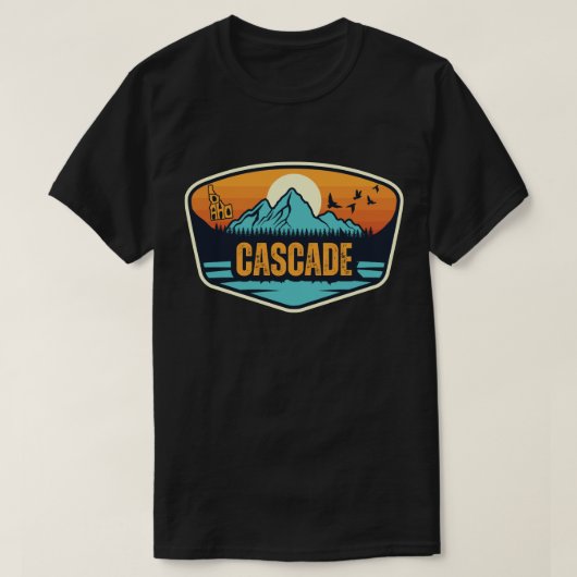 アイダホ州ケスケード Tシャツ (デザイン正面)