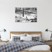 アイダホ州サンダーマウンテンのデューイ金ゴールド鉱山 キャンバスプリント (インサイチュ (寝室))