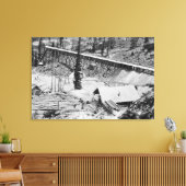 アイダホ州サンダーマウンテンのデューイ金ゴールド鉱山 キャンバスプリント (インサイチュ (リビング))