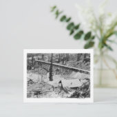 アイダホ州サンダーマウンテンのデューイ金ゴールド鉱山 ポストカード (スタンド正面)