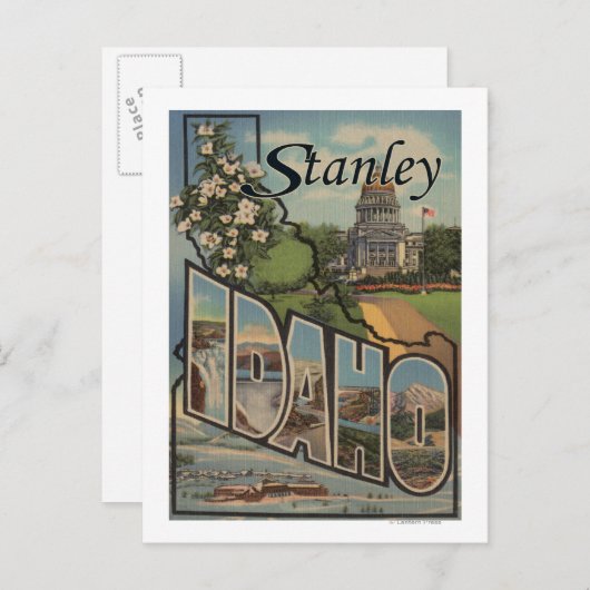 アイダホ州スタンレー – ラージ・レター・シーン ポストカード (正面/裏面)