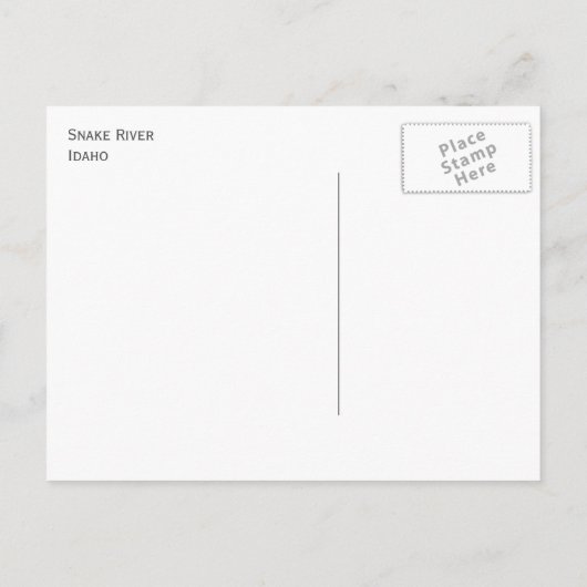 アイダホ州スネークリバーと秋 ポストカード (裏面)