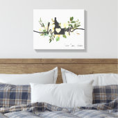 アイダホ州パーソナライズされたユアホームシティ素朴 キャンバスプリント (インサイチュ (寝室))