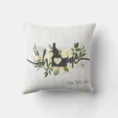 アイダホ州パーソナライズされたユアホームシティ素朴 クッション (裏面)